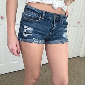 Aeropostale mid wash mid rise shorts